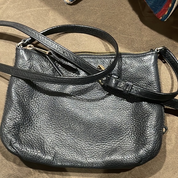 Black and gold leather large clutch - Picture 6 of 6